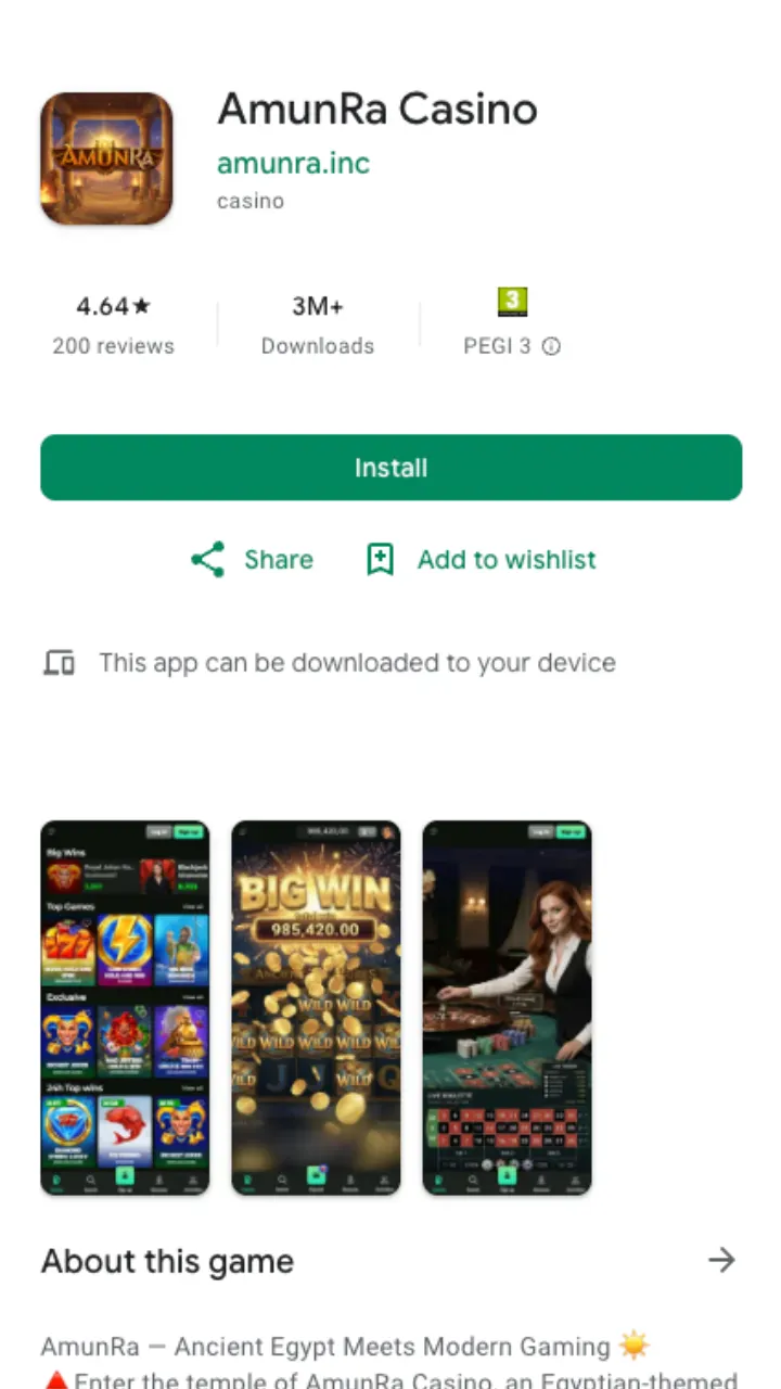 AmunRa Casino app